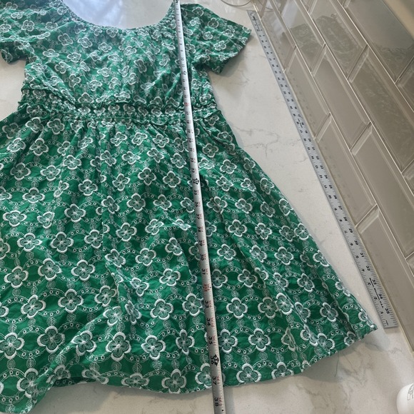Boden Size 8 Green Embroidered Bohemian Scoop Neck Dress - Picture 9 of 12